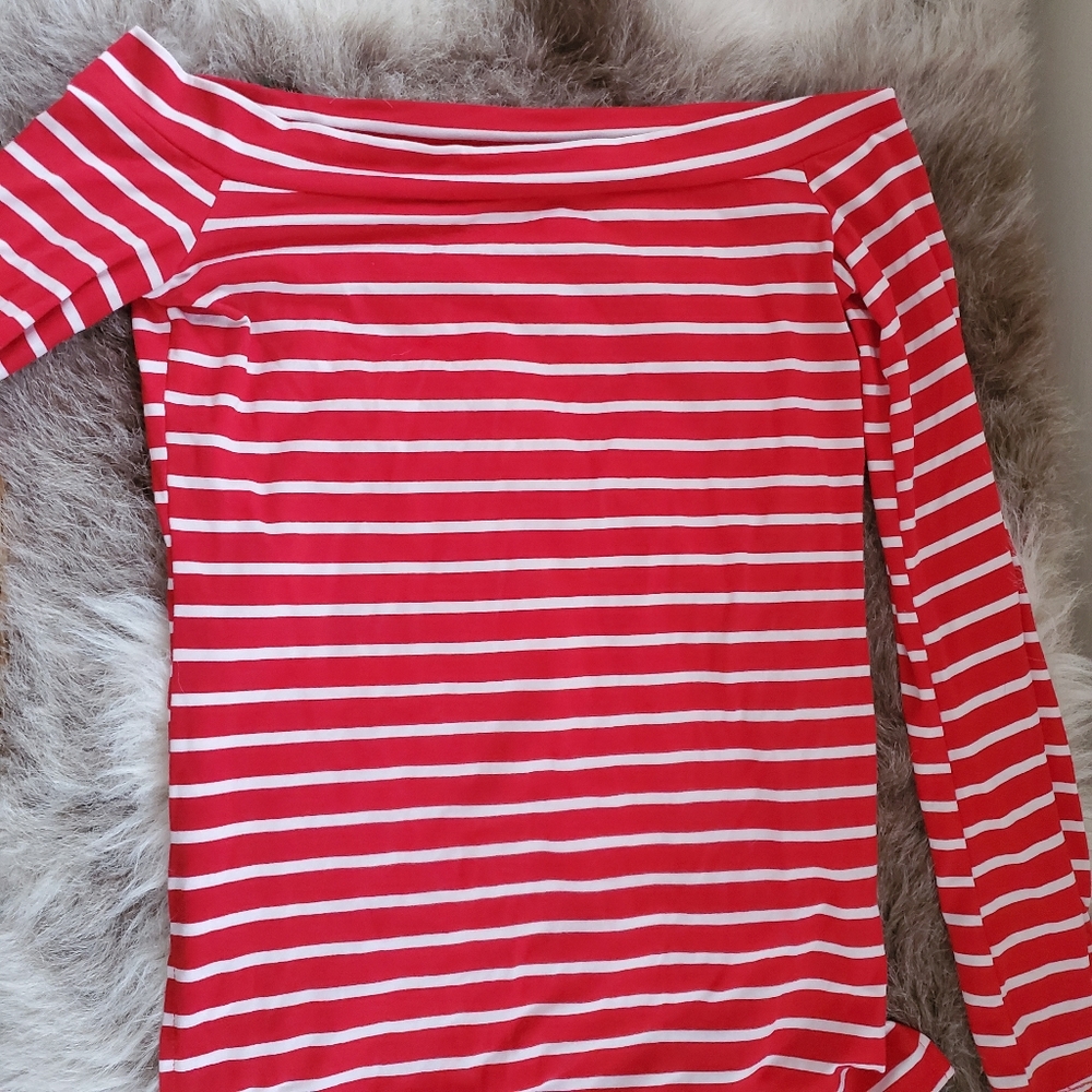 Striped Off The Shoulder Top